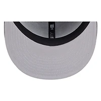 Texas Rangers Black White Outline Basic New Era 59FIFTY Fitted Hat