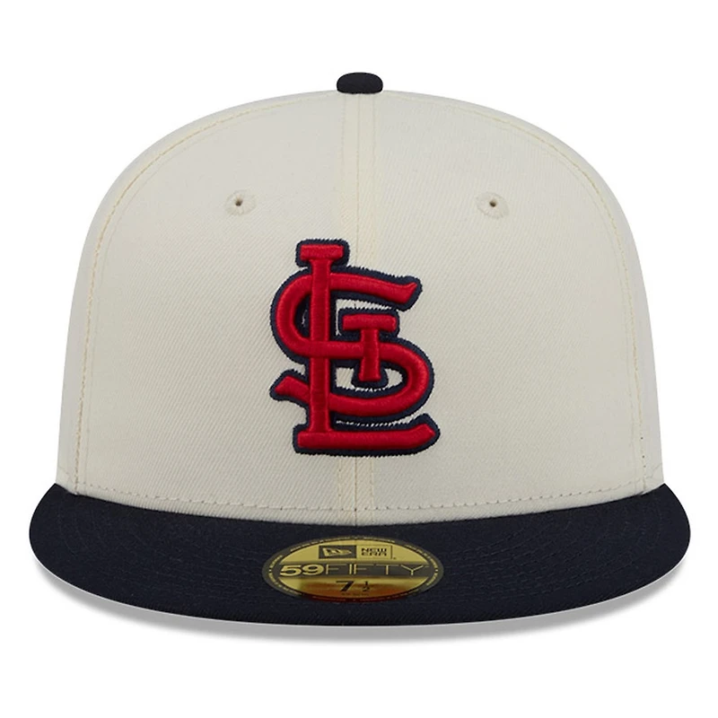 St. Louis Cardinals Chrome White Two Tone Basic New Era 59FIFTY Fitted Hat