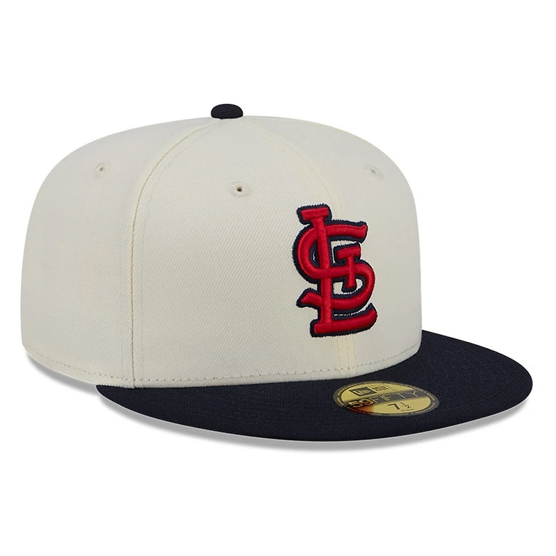 St. Louis Cardinals Chrome White Two Tone Basic New Era 59FIFTY Fitted Hat