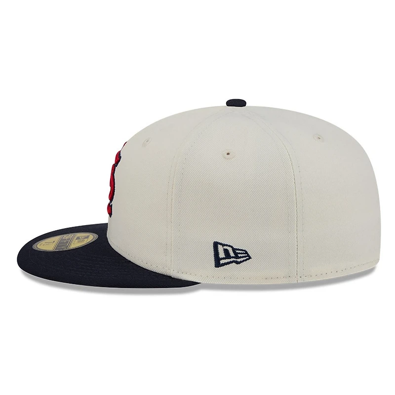 St. Louis Cardinals Chrome White Two Tone Basic New Era 59FIFTY Fitted Hat