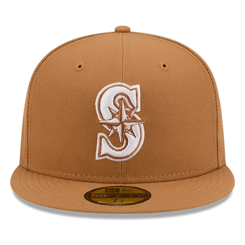 Seattle Mariners Bronze and White Basic New Era 59FIFTY Fitted Hat