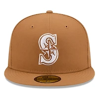 Seattle Mariners Bronze and White Basic New Era 59FIFTY Fitted Hat