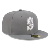 Seattle Mariners Medium Grey Basic New Era 59FIFTY Fitted Hat