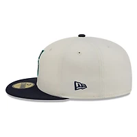 Seattle Mariners Chrome White Two Tone Basic New Era 59FIFTY Fitted Hat