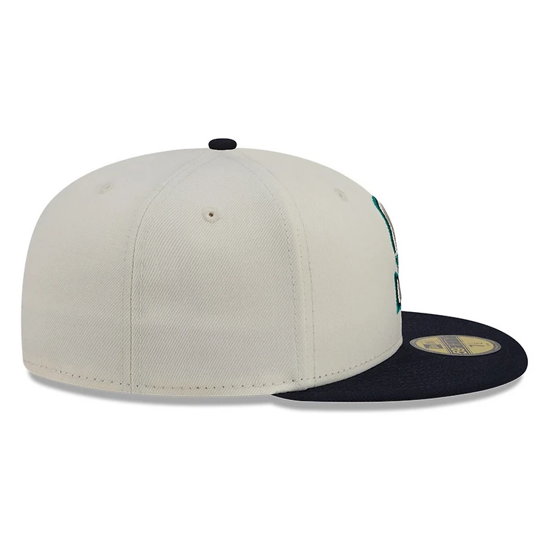 Seattle Mariners Chrome White Two Tone Basic New Era 59FIFTY Fitted Hat
