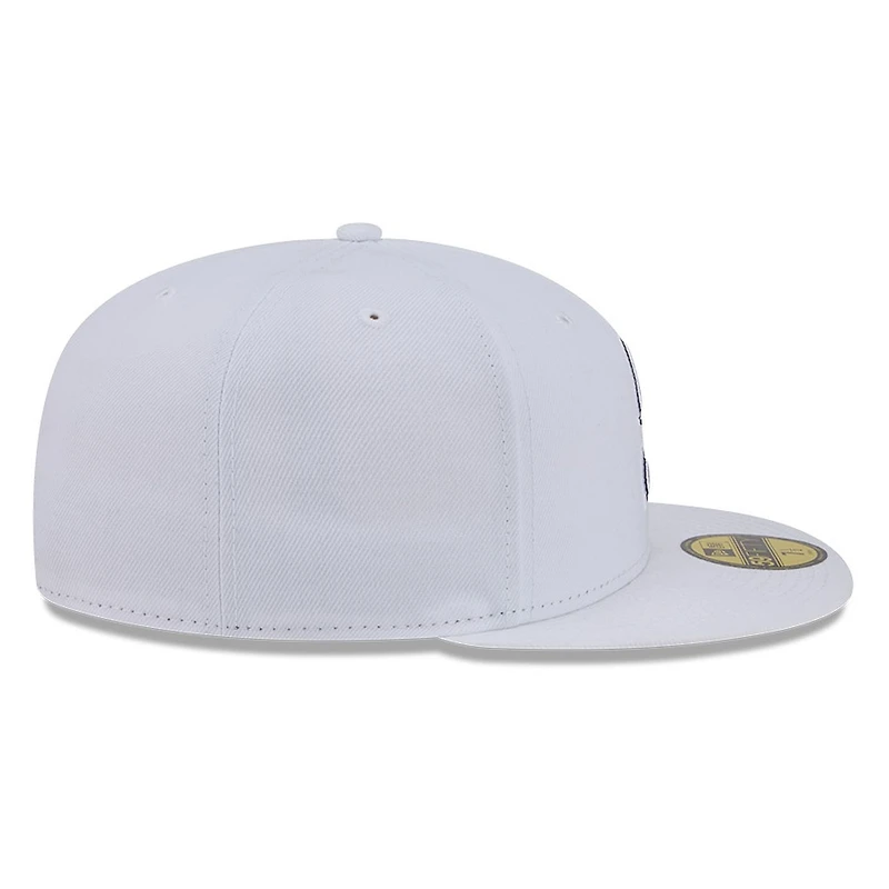 Seattle Mariners White and Black Basic New Era 59FIFTY Fitted Hat