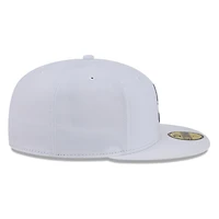 Seattle Mariners White and Black Basic New Era 59FIFTY Fitted Hat