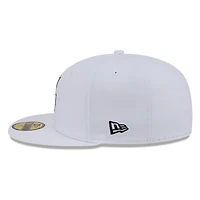 Seattle Mariners White and Black Basic New Era 59FIFTY Fitted Hat