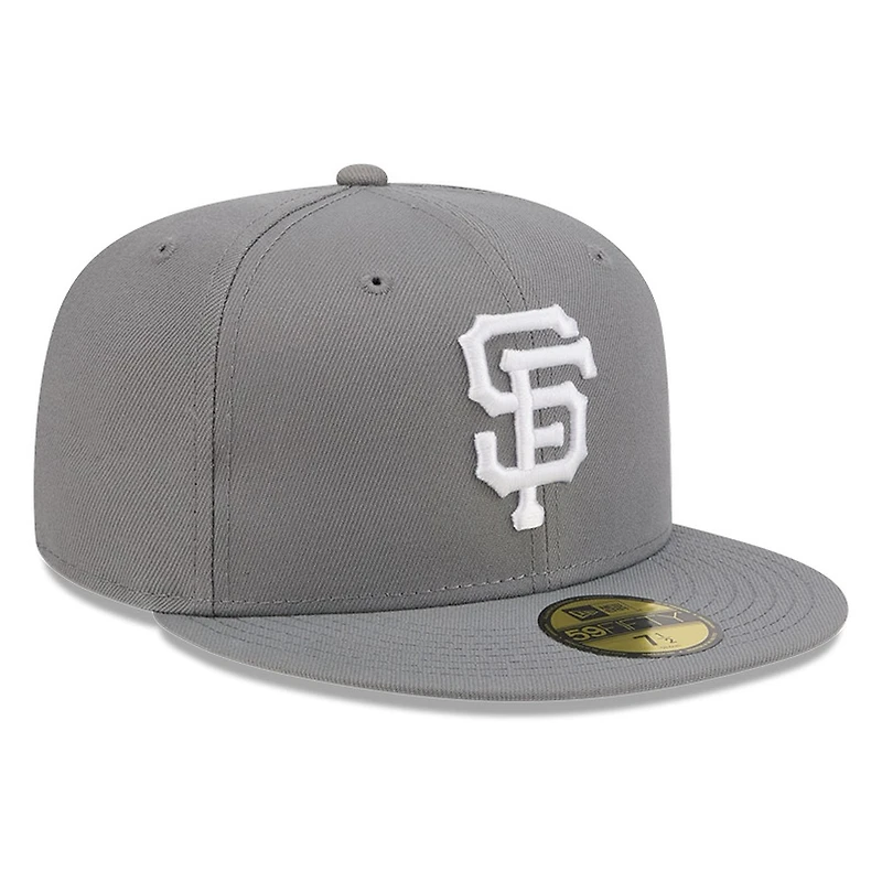 San Francisco Giants Medium Grey Basic New Era 59FIFTY Fitted Hat