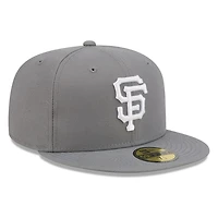 San Francisco Giants Medium Grey Basic New Era 59FIFTY Fitted Hat