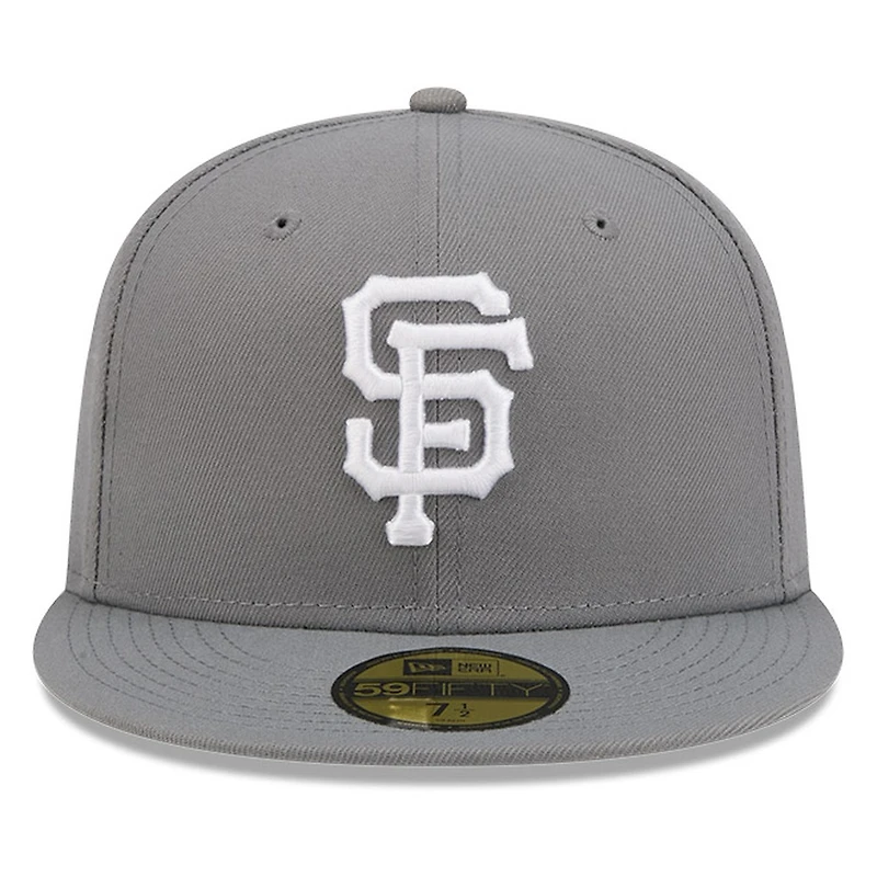 San Francisco Giants Medium Grey Basic New Era 59FIFTY Fitted Hat