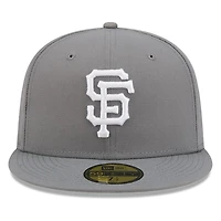San Francisco Giants Medium Grey Basic New Era 59FIFTY Fitted Hat