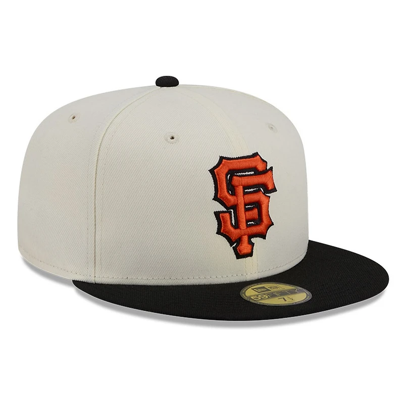San Francisco Giants Chrome White Two Tone Basic New Era 59FIFTY Fitted Hat