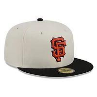 San Francisco Giants Chrome White Two Tone Basic New Era 59FIFTY Fitted Hat