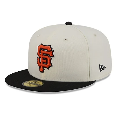 San Francisco Giants Chrome White Two Tone Basic New Era 59FIFTY Fitted Hat