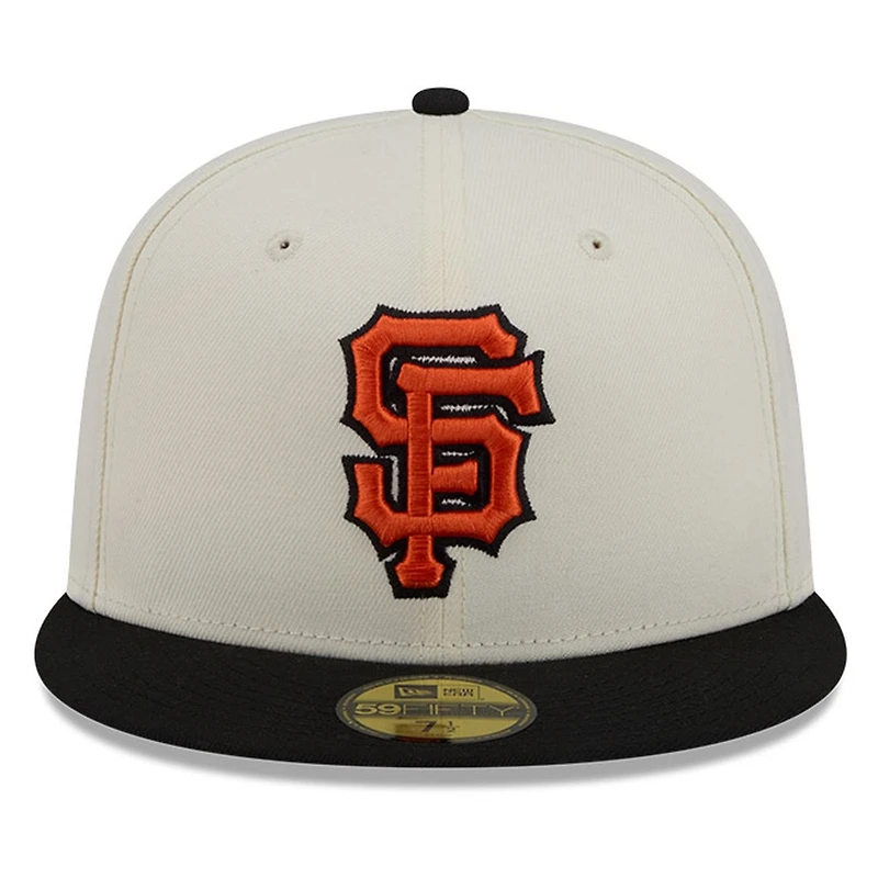San Francisco Giants Chrome White Two Tone Basic New Era 59FIFTY Fitted Hat