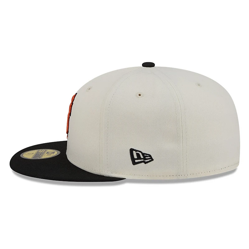 San Francisco Giants Chrome White Two Tone Basic New Era 59FIFTY Fitted Hat