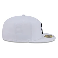 San Francisco Giants White and Black Basic New Era 59FIFTY Fitted Hat