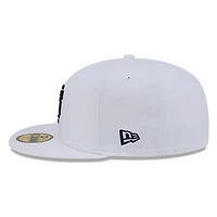 San Francisco Giants White and Black Basic New Era 59FIFTY Fitted Hat