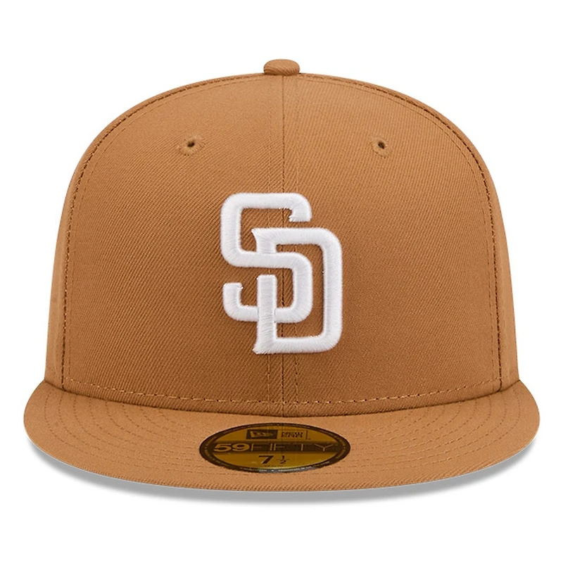 San Diego Padres Bronze and White Basic New Era 59FIFTY Fitted Hat