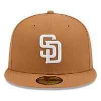 San Diego Padres Bronze and White Basic New Era 59FIFTY Fitted Hat