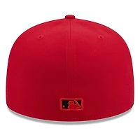 San Diego Padres Scarlet Red and Black Basic New Era 59FIFTY Fitted Hat