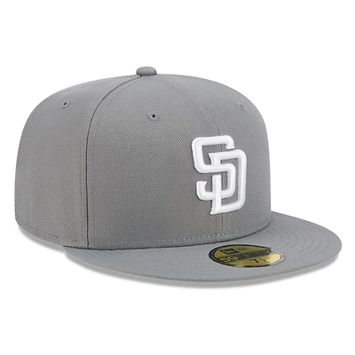 San Diego Padres Medium Grey Basic New Era 59FIFTY Fitted Hat