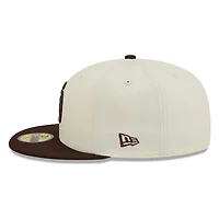San Diego Padres Chrome White Two Tone Basic New Era 59FIFTY Fitted Hat