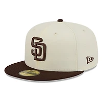 San Diego Padres Chrome White Two Tone Basic New Era 59FIFTY Fitted Hat