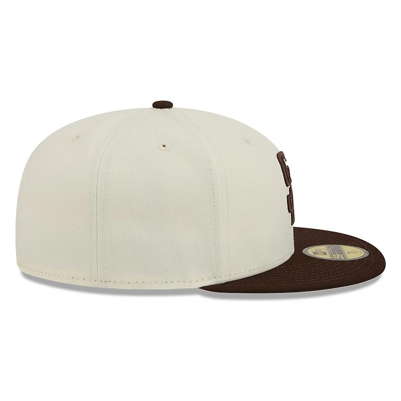 San Diego Padres Chrome White Two Tone Basic New Era 59FIFTY Fitted Hat