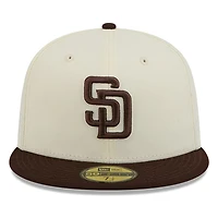 San Diego Padres Chrome White Two Tone Basic New Era 59FIFTY Fitted Hat