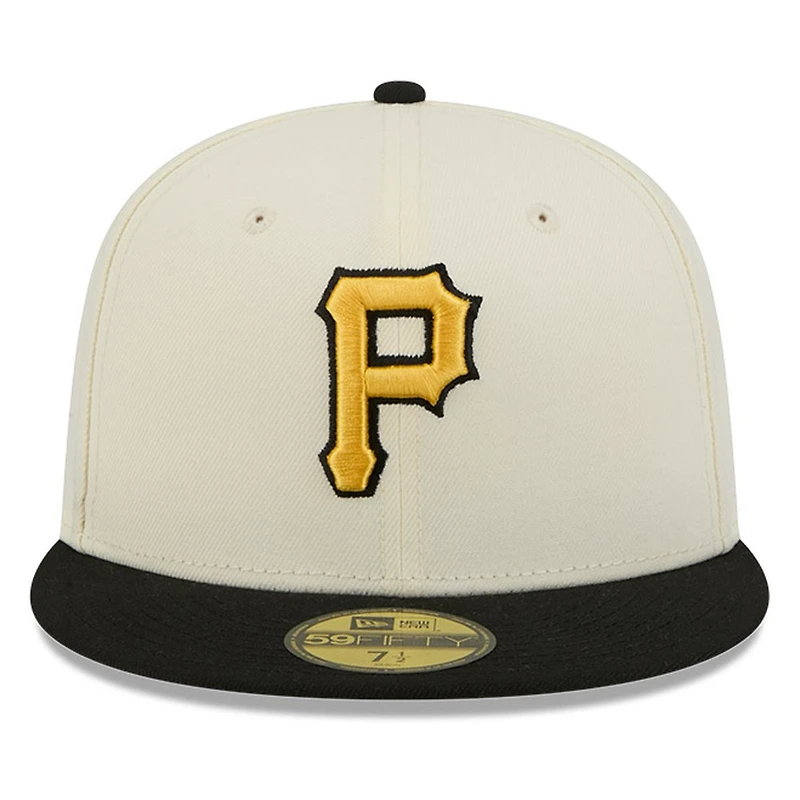 Pittsburgh Pirates Chrome White Two Tone Basic New Era 59FIFTY Fitted Hat