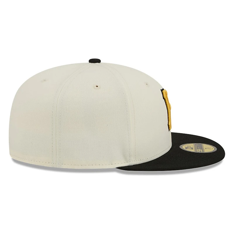 Pittsburgh Pirates Chrome White Two Tone Basic New Era 59FIFTY Fitted Hat