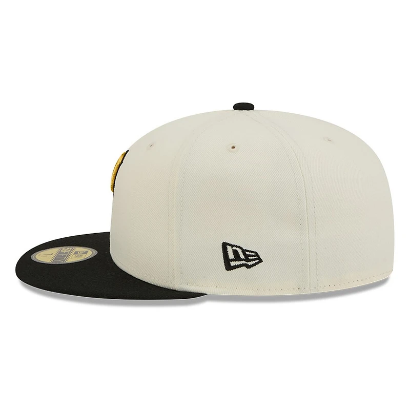 Pittsburgh Pirates Chrome White Two Tone Basic New Era 59FIFTY Fitted Hat