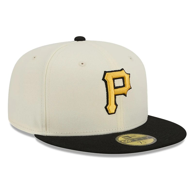 Pittsburgh Pirates Chrome White Two Tone Basic New Era 59FIFTY Fitted Hat