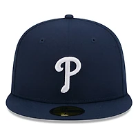 Philadelphia Phillies Dark Blue Basic New Era 59FIFTY Fitted Hat