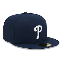 Philadelphia Phillies Dark Blue Basic New Era 59FIFTY Fitted Hat