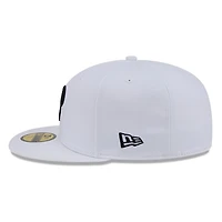Philadelphia Phillies White and Black Basic New Era 59FIFTY Fitted Hat