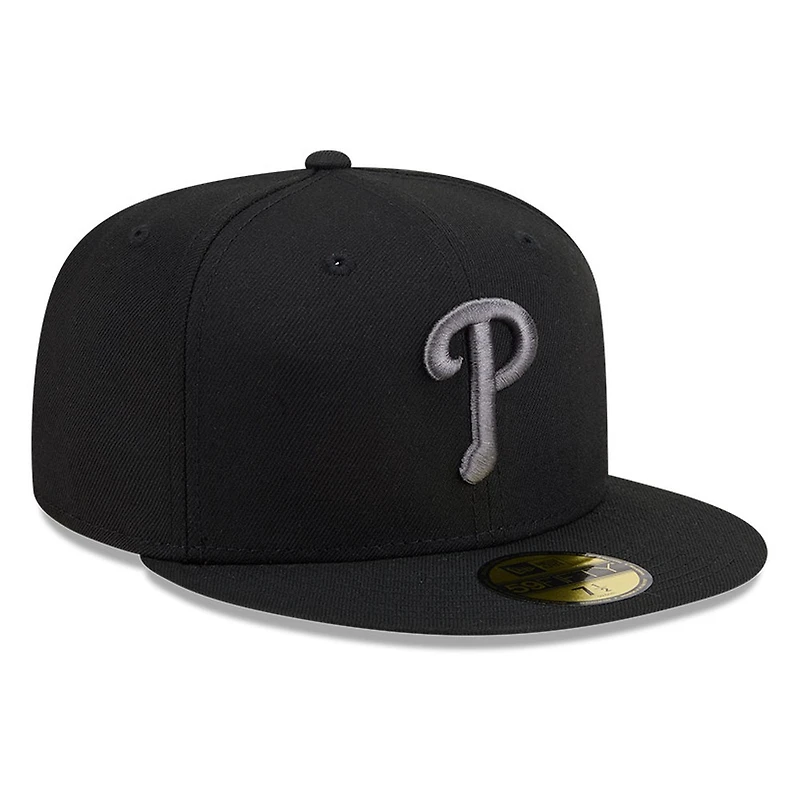 Philadelphia Phillies Black and Graphite Basic New Era 59FIFTY Fitted Hat