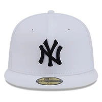 New York Yankees White and Black Basic Era 59FIFTY Fitted Hat
