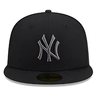 New York Yankees Black and Graphite Basic Era 59FIFTY Fitted Hat