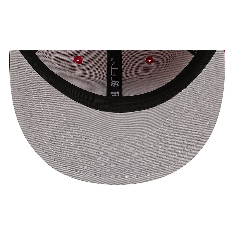 New York Mets Scarlet Red and Black Basic Era 59FIFTY Fitted Hat