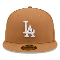 Los Angeles Dodgers Bronze and White Basic New Era 59FIFTY Fitted Hat