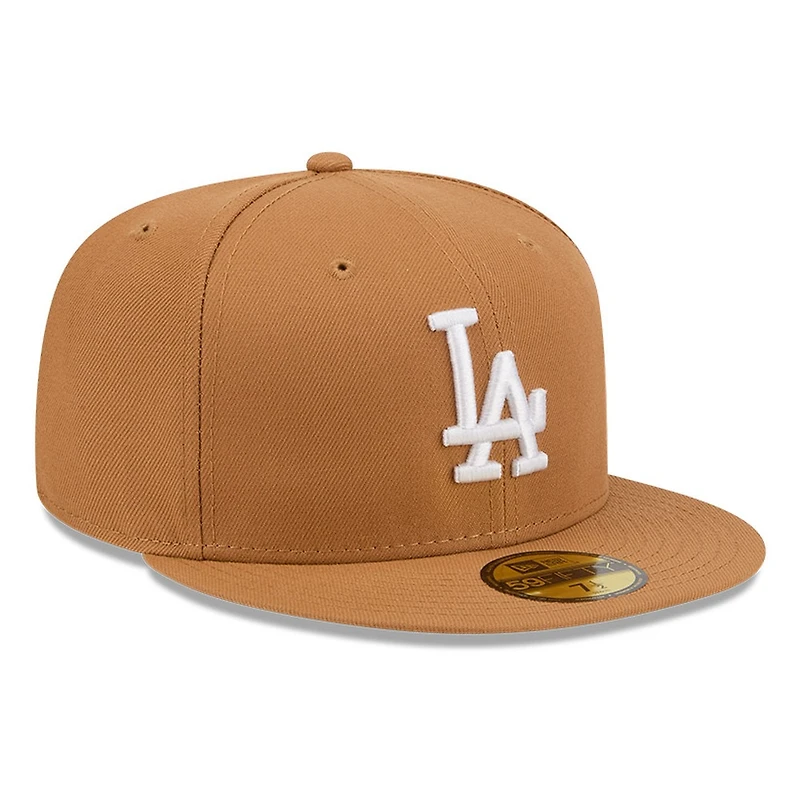 Los Angeles Dodgers Bronze and White Basic New Era 59FIFTY Fitted Hat
