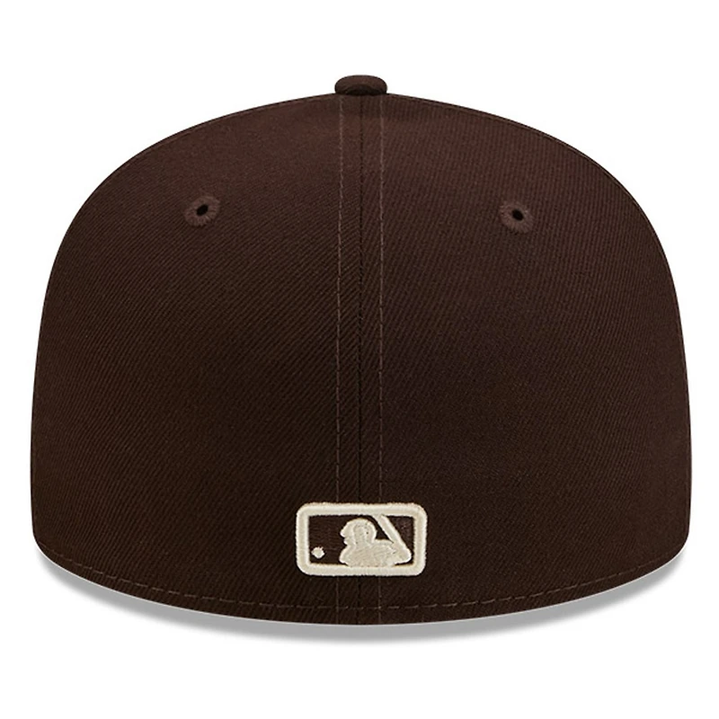 Los Angeles Dodgers Burntwood Brown Basic New Era 59FIFTY Fitted Hat