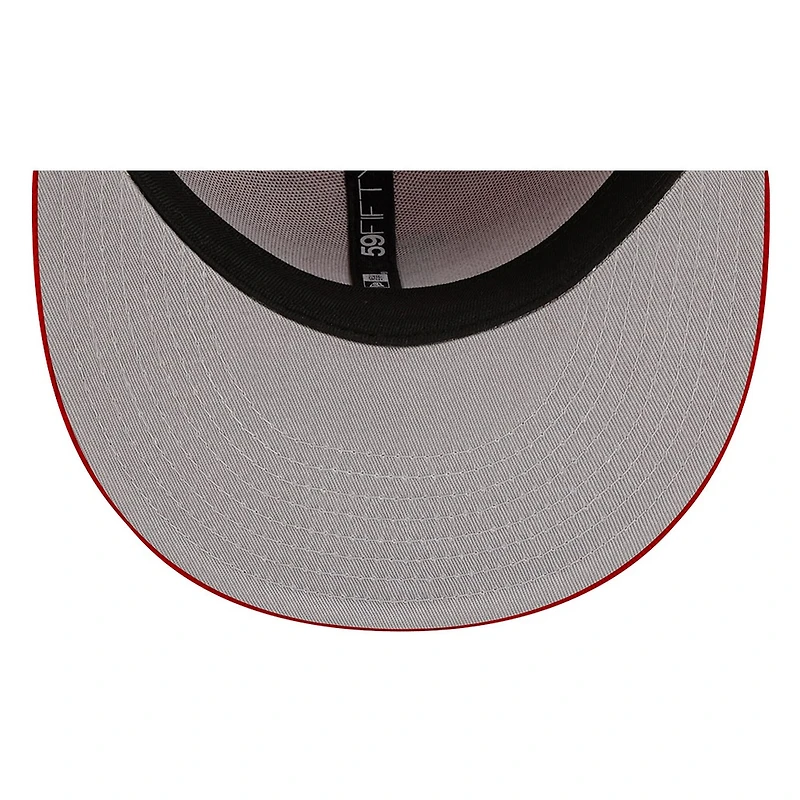 Los Angeles Dodgers Scarlet Red and Black Basic New Era 59FIFTY Fitted Hat
