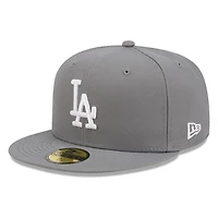 Los Angeles Dodgers Medium Grey Basic New Era 59FIFTY Fitted Hat