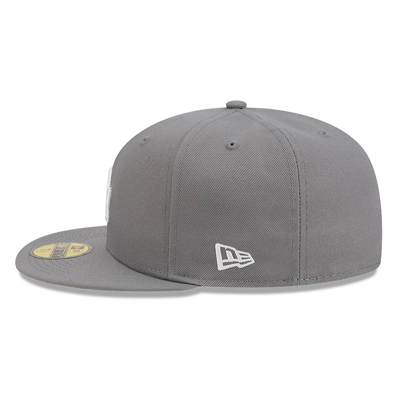 Los Angeles Dodgers Medium Grey Basic New Era 59FIFTY Fitted Hat