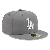 Los Angeles Dodgers Medium Grey Basic New Era 59FIFTY Fitted Hat