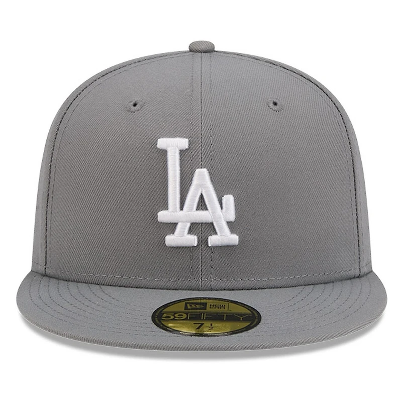Los Angeles Dodgers Medium Grey Basic New Era 59FIFTY Fitted Hat